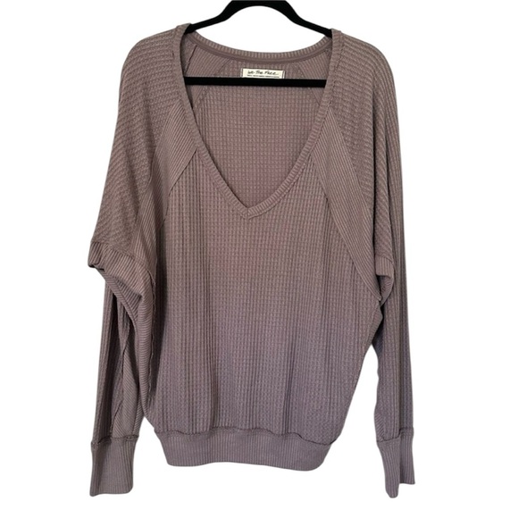 Free People Santa Clara Thermal Waffle Knit Long Sleeve Womens Small - Picture 3 of 9